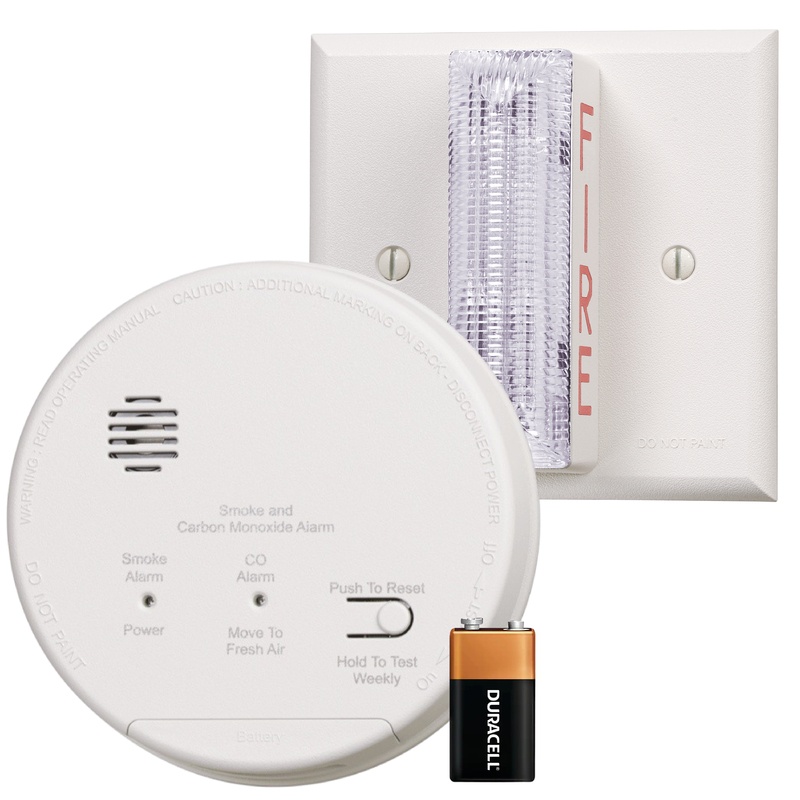 Gentex GN503F Photoelectric Smoke CO Detector with Battery Backup Strobe