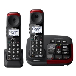 Panasonic KX-TG7643M dect 6.0 Link-to-Cell Bluetooth Cordless Phone with  3-Handsets