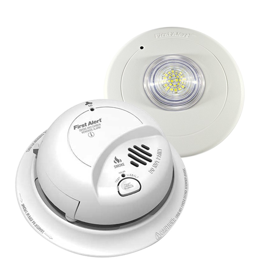 First Alert Sc9120b Hard Wired Dual Smoke And Carbon Monoxide Alarm Sled177 Strobe 3897