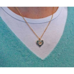 ILY Solid Heart Silver Necklace