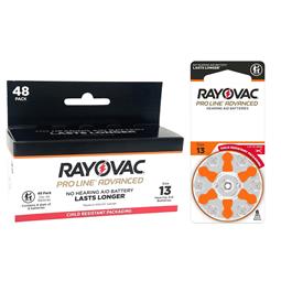 Rayovac Proline Advanced Hearing Aid Batteries | Size 13 (48 pack)