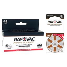 Rayovac Proline Advanced Hearing Aid Batteries | Size 312 (48 pack)