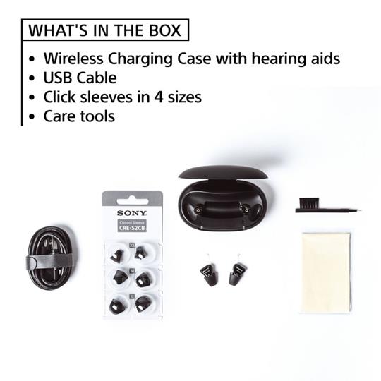 Sony CRE-C20 Self-Fitting Rechargeable OTC Hearing Aids